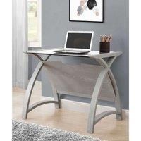 Jual Helsinki 900 Grey Ash Laptop Table - White Glass