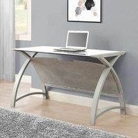 Jual Helsinki Grey Ash Office 1300 Laptop Table-White Glass