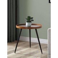 JF329 SIENA LAMP TABLE WALNUT and BLACK MARBLE