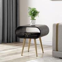 JF722 AUCKLAND LAMP TABLE BLACK and BRASS