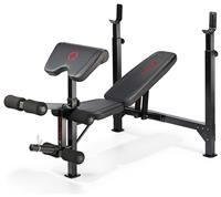 Marcy Eclipse BE5000 Olympic Weight Bench with Rack, Arm Curl Pad and Leg Extension, 270 kg Load