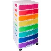 Really Useful 8 x Drawers Clear Plastic Storage Tower  9.5L