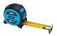 OX Pro 5m/16ft Tuff Blade Tape Measure Metric Only, Heavy Duty Nylon Coated 32mm Wide Blade, Magnetic Dual Hook, 4m standout & 4.5m reach