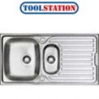 Stainless Steel Reversible Kitchen Sink & Drainer 1.5 Bowl