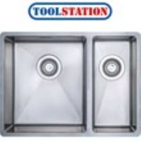 Stainless Steel 1.5 Bowl Kitchen Sink Left Hand 590 x 440 x 190mm