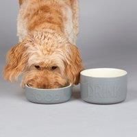 Scruffs Classic 2 Piece Dog Food & Water Bowl Set - 15cm each - Grey