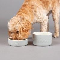 Scruffs Icon 2 Piece Dog Food & Water Bowl Set - 15cm - Cream