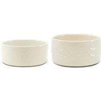 Scruffs Icon 2pc Bowl Set Cream - 19 20cm, Cream