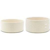 Scruffs Icon 2pc Bowl Set Cream - 25 20cm, Cream