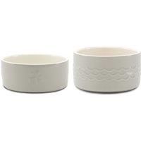 Scruffs Icon 2pc Bowl Set Light Grey - 25/20cm