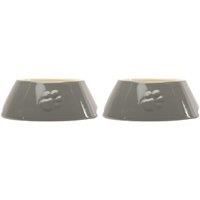 Scruffs Classic 2 Piece Long Eared Dog Food & Water Bowl - Grey