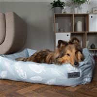 Scruffs Botanical Box Bed (M) - Grey Leaf