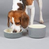 Scruffs Classic Dog/Pet Slow Feeding Bowl Set - 16cm Slow Feeder & 15cm Water Bowl – Grey