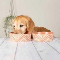 Scruffs Aztec 2pc Ceramic Dog Bowl Set - Terracotta 19cm