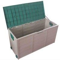 groundlevel.co.uk Weatherproof easy move XL garden storage box - Green Lid