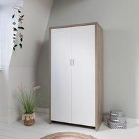 Tutti Bambini Modena Wardrobe for Children's Nursery | Solid New Zealand Pine and Beech | Adjustable Shelf and Dual Clothes Rail