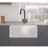 Abode Belfast 1 Bowl Ceramic Kitchen Sink - White