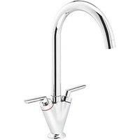 Dual Handle Monobloc Kitchen Tap - Chrome