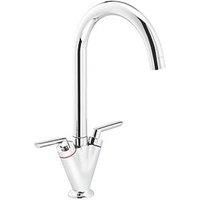 Dual Handle Monobloc Kitchen Tap - Chrome