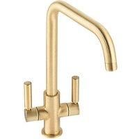 Abode Globe Quad Dual-Lever Mono Mixer Kitchen Tap Brushed Brass (878RK)