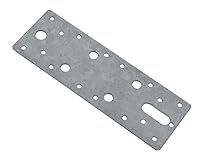 BPC Fixings Galvanised Flat Connector Plate 10-Piece Set, 180 mm Length x 60 mm Width