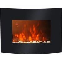 LED Backlit Fireplace Electric Wall Mounted Fire Place Heater 1800W