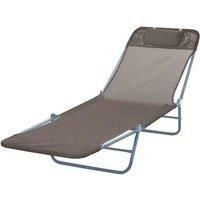 Outsunny Sun Lounger Bed Garden Chair Recliner Relaxing Camping Deck Adjustable