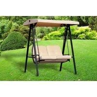 Outsunny Garden  2 Seater Swing Chair Hammock Bench Cushioned Seat Outdoor