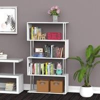 Wooden Wood S Shape Storage Display Unit Bookcase Bookshelf Room Divider 3 Color