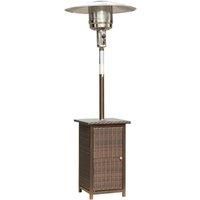 HOMCOM 12KW Patio Heater Free Standing Outdoor Garden Heating Rattan Furniture Wicker Table Top