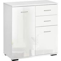 New Modern Cabinet Sideboard Cupboard Buffet Solo High Gloss Chest Black White