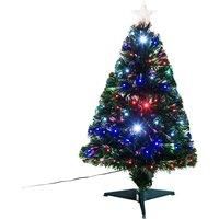 65cm Green Fibre Optic Artificial Christmas Tree Star Lights