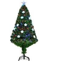 Bon Noel 4ft Green Pre-Lit Artificial Christmas Tree with Star LED Lights