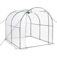 Outsunny Transparent PVC Tunnel Greenhouse Grow House Steel Frame 2 x 2.5 x2M