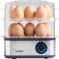 VonShef Egg Boiler Poacher Steamer Cooker Omelette Maker 16 Large Electric