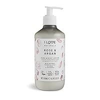 I Love Naturals Rose & Argan Hand & Body Lotion, Essential Oils Of Rose & Patchouli, Crafted With Ingredients Such as Shea Butter, 500ml