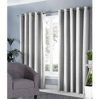 groundlevel.co.uk Room Cooling/Warming Thermal Ring Top Blackout Curtains - Silver 90 x 90