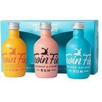 Twin Fin Rum Mini Gift Set | 3 x 5cl Spiced Golden Rum, Pink Grapefruit & Pineapple Rum, Coconut & Lychee Rum| Born in the Caribbean Crafted in Cornwall