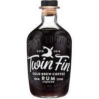 Twin Fin Cold Brew Coffee Rum Liqueur | Cornish Roasted Coffee & Caribbean Rum | Fresh Espresso, Rich Vanilla & Chocolate Notes | Espresso Martini, White Russian | 22% vol | 70cl