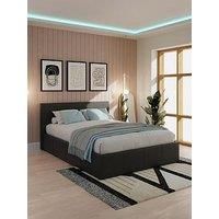 3ft Single Side Lift Ottoman Bed 90cm Bed Frame in Black