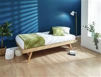 MADRID WOODEN 3FT SINGLE DAY BED FRAME & TRUNDLE GUEST TRADITIONAL BEDSTEAD OAK