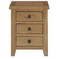 Julian Bowen Marlborough 3 Drawer Bedside, Oak