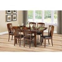 CANTERBURY EXTENDING DINING TABLE WITH 6 CHAIRS 2 MAN HOME DELIVERY