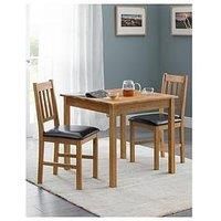 Julian Bowen Coxmoor 75 X 75 Cm Square Solid Oak Dining Table + 2 Chairs