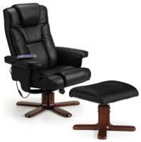 Julian Bowen Malmo Brown and Black Massage Swivel & Recline Chair