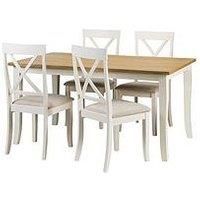 Julian Bowen Davenport 150Cm Dining Table And 4 Chairs