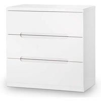 Manhattan White High Gloss Bedside 3+2 Chest of Drawers Dresser Beds Free Del