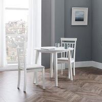 COAST WHITE DROP LEAF DINING TABLE  Malaysian Hardwood with MDF