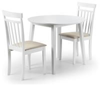 Julian Bowen Coast 90 Cm Drop Leaf Dining Table + 2 Chairs