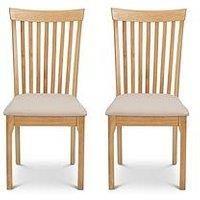 Julian Bowen Pair Of Ibsen Solid Wood Dining Chairs